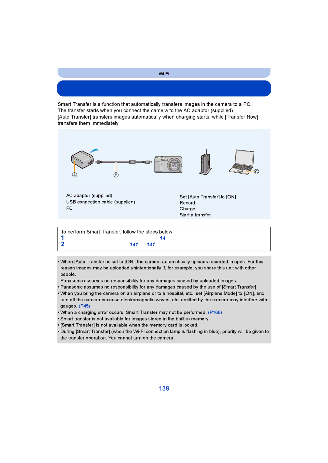 Panasonic DMC-TZ55 operating instructions To transfer images automatically Smart Transfer, 139, Example of Auto Transfer 