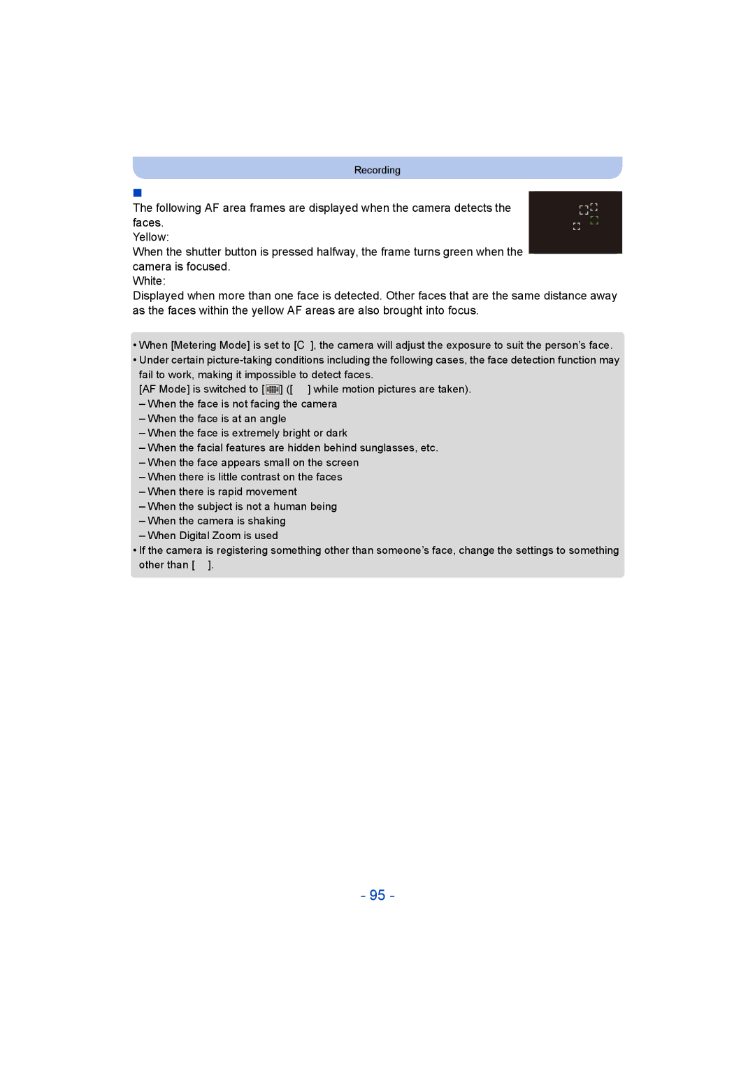 Panasonic DMC-TZ55 operating instructions About š Face Detection 