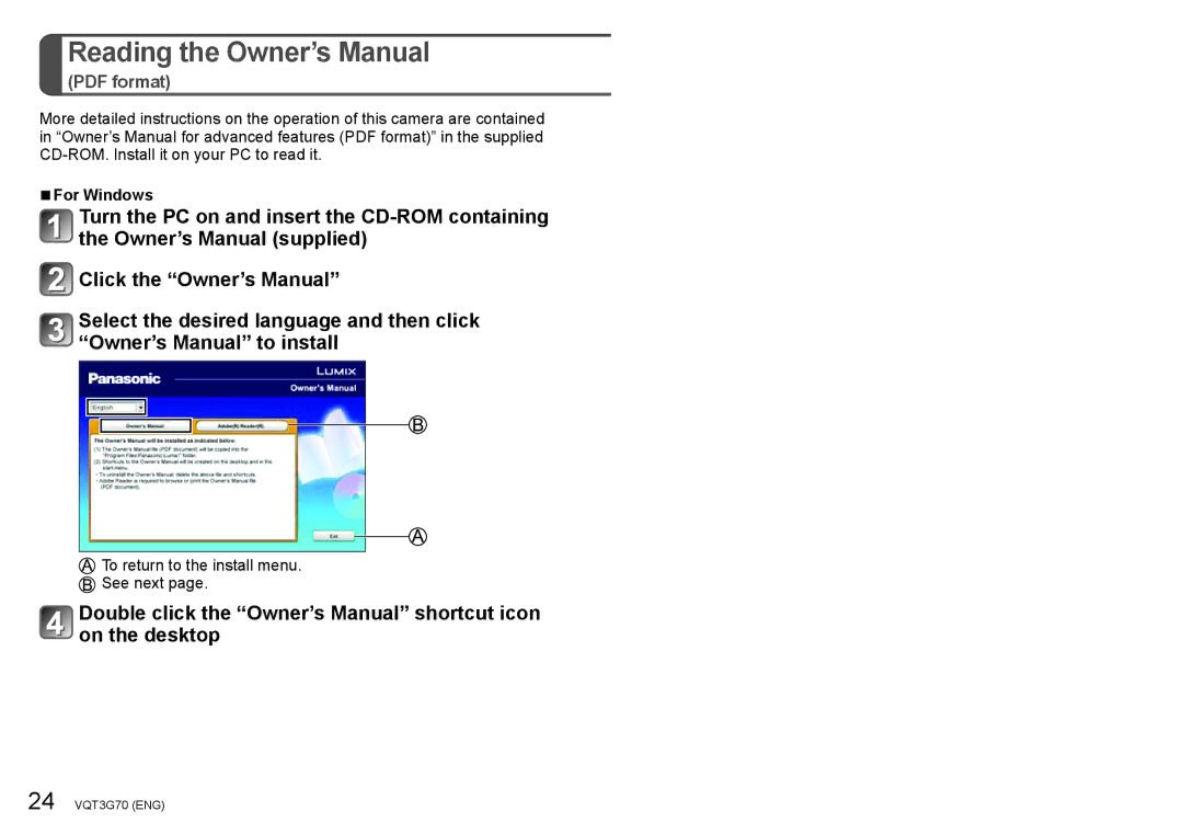 Panasonic DMC ZS10 owner manual For Windows 