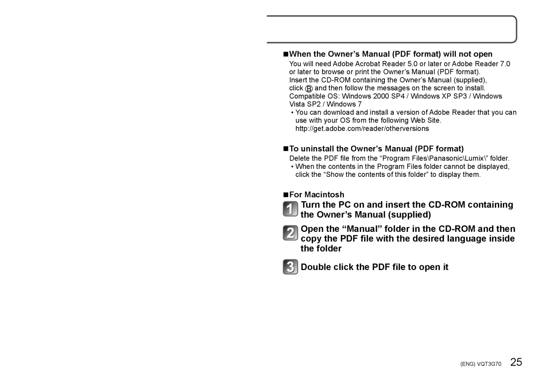 Panasonic DMC ZS10 owner manual For Macintosh 