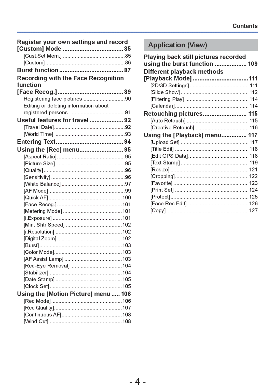 Panasonic DMC-ZS20, DMC-TZ30 manual Application View 