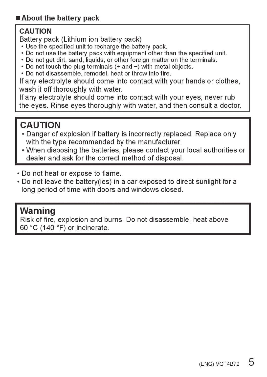 Panasonic DMC-ZS19, DMC-ZS20 owner manual About the battery pack, Battery pack Lithium ion battery pack 