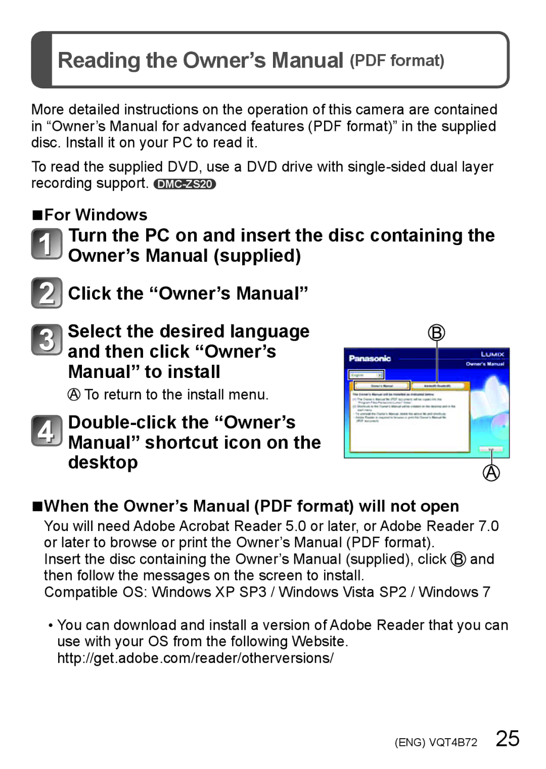 Panasonic DMCZS20S, DMC-ZS20R owner manual For Windows 