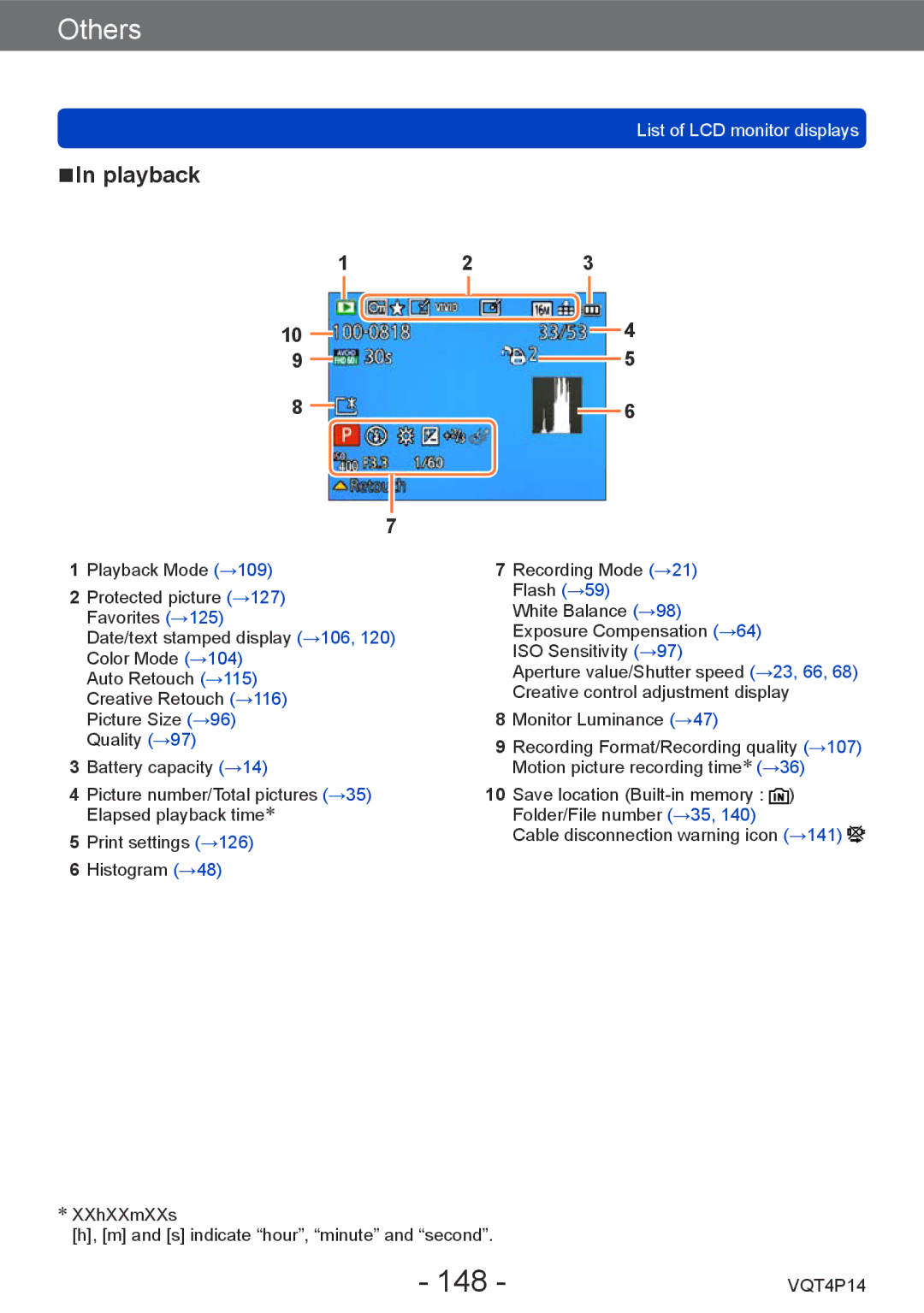 Panasonic DMC-ZS25, DMCZS25K owner manual 148, Playback 