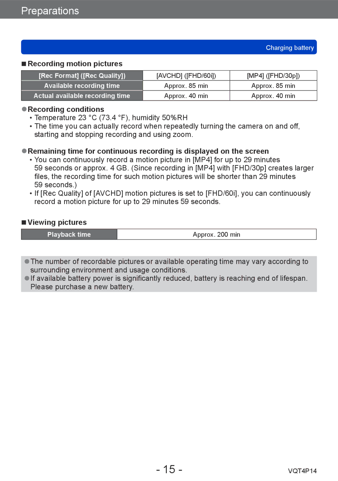 Panasonic DMCZS25K, DMC-ZS25 owner manual Recording motion pictures, Recording conditions, Viewing pictures 