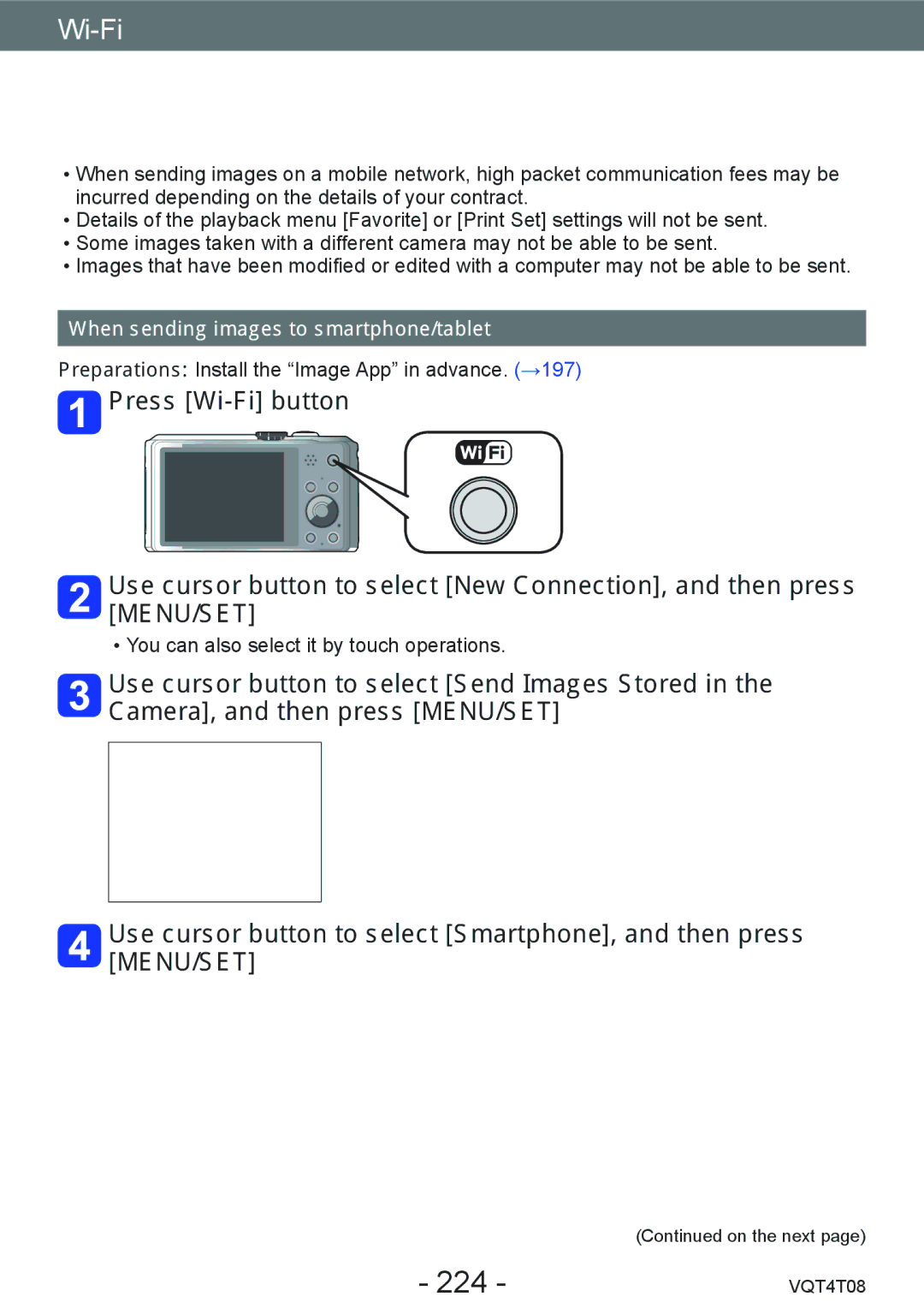 Panasonic DMC-ZS30, DMC-ZS27 owner manual Send Images Stored in the Camera, 224 