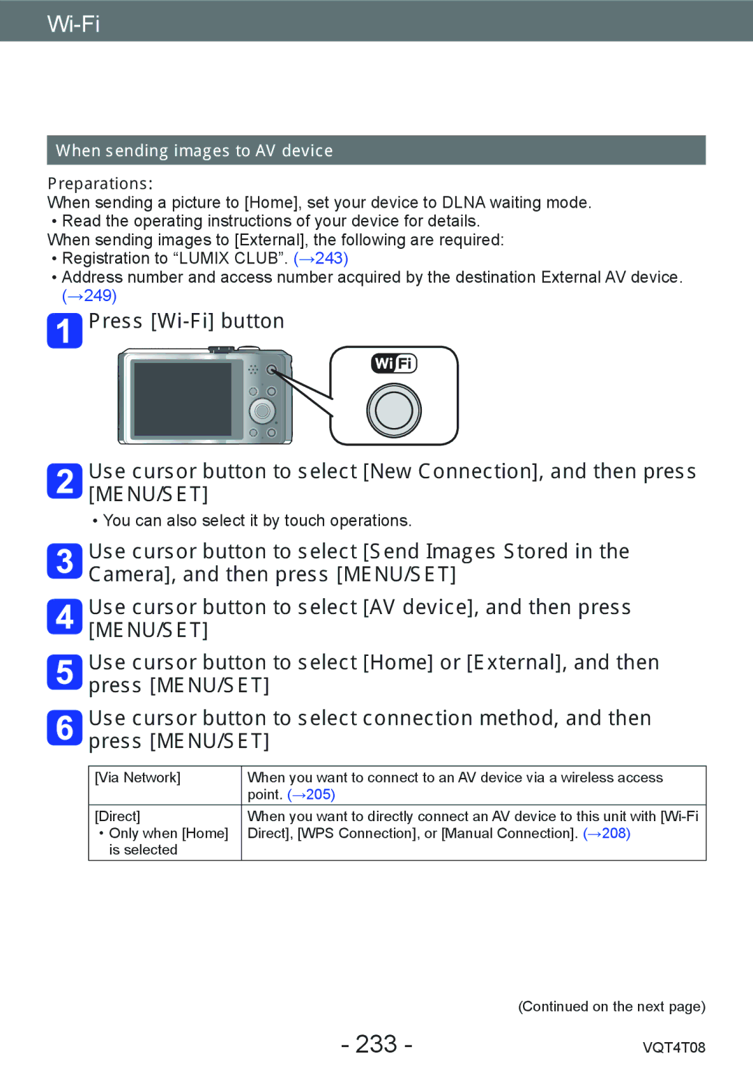 Panasonic DMC-ZS27, DMC-ZS30 owner manual 233, When sending images to AV device 