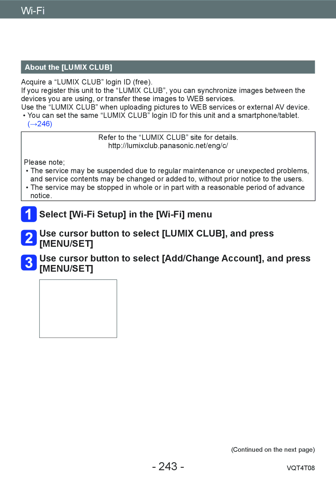 Panasonic DMC-ZS27, DMC-ZS30 owner manual Using Lumix Club, 243, About the Lumix Club 