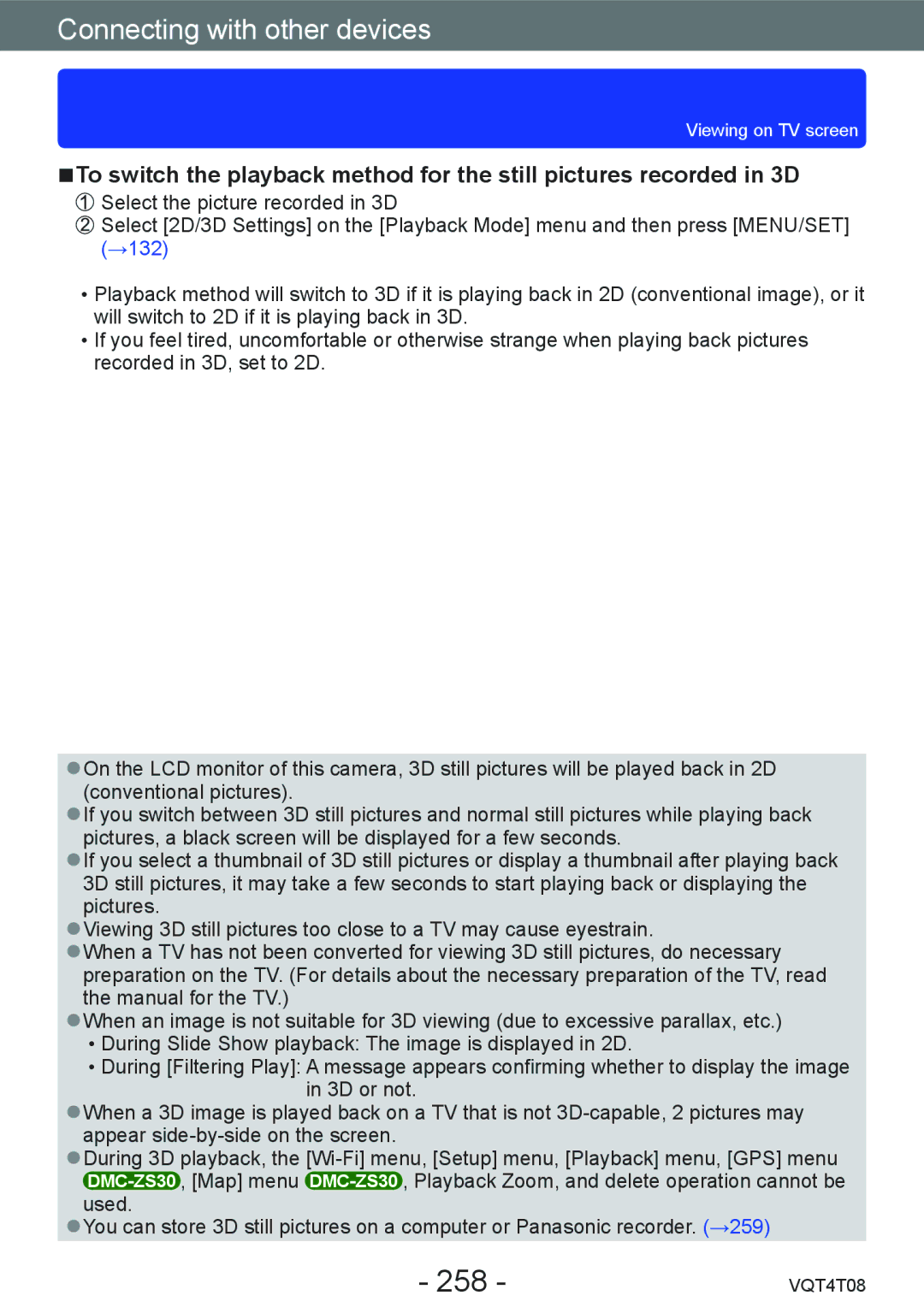 Panasonic DMC-ZS30, DMC-ZS27 owner manual 258 