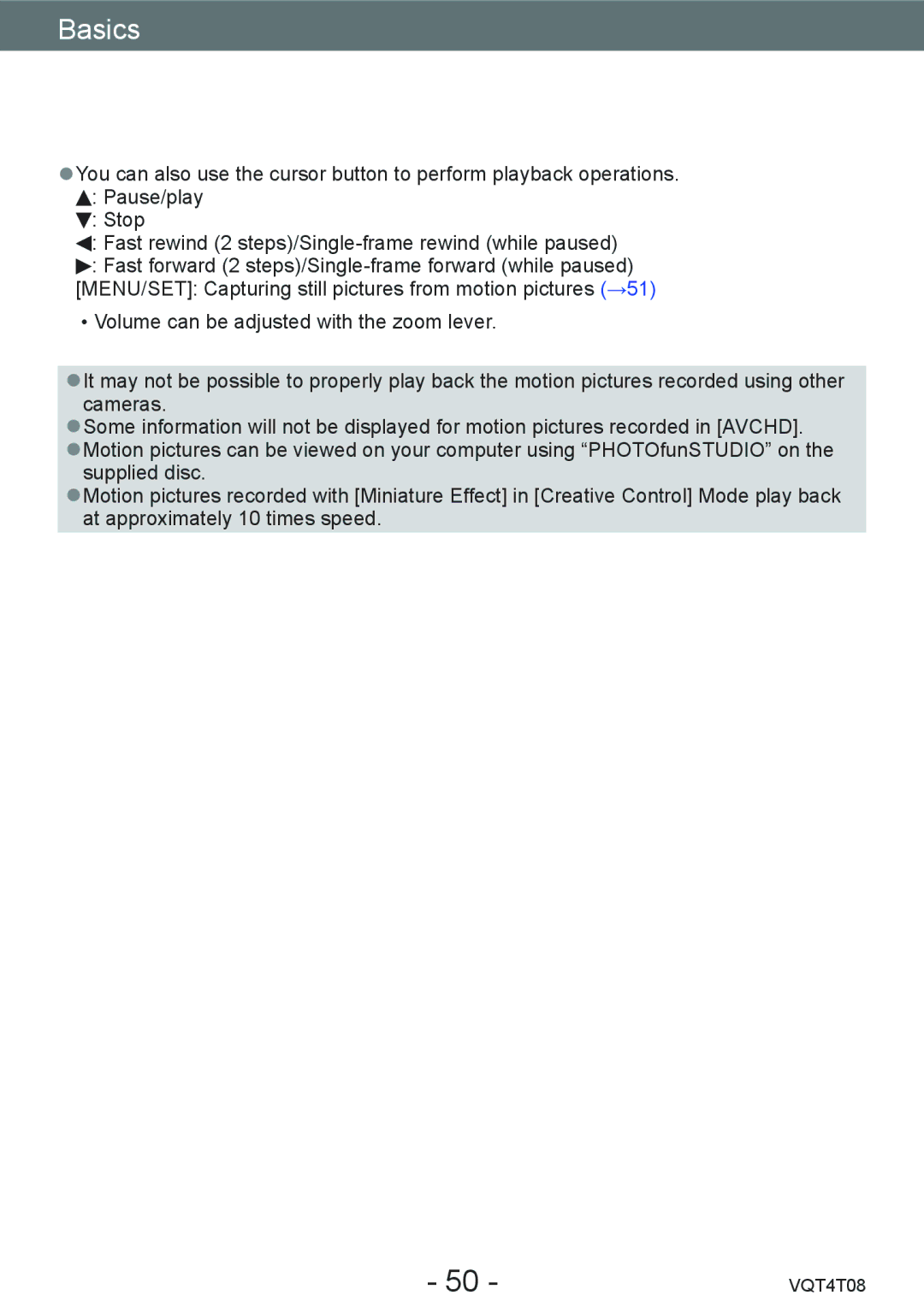 Panasonic DMC-ZS30, DMC-ZS27 owner manual Viewing motion pictures 