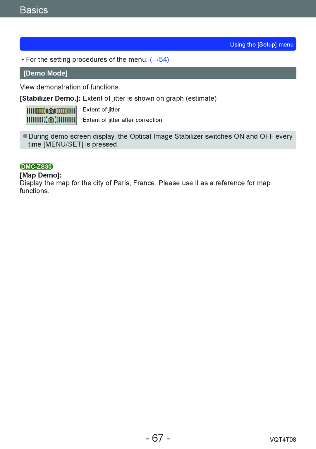 Panasonic DMC-ZS27, DMC-ZS30 owner manual Demo Mode, Map Demo 