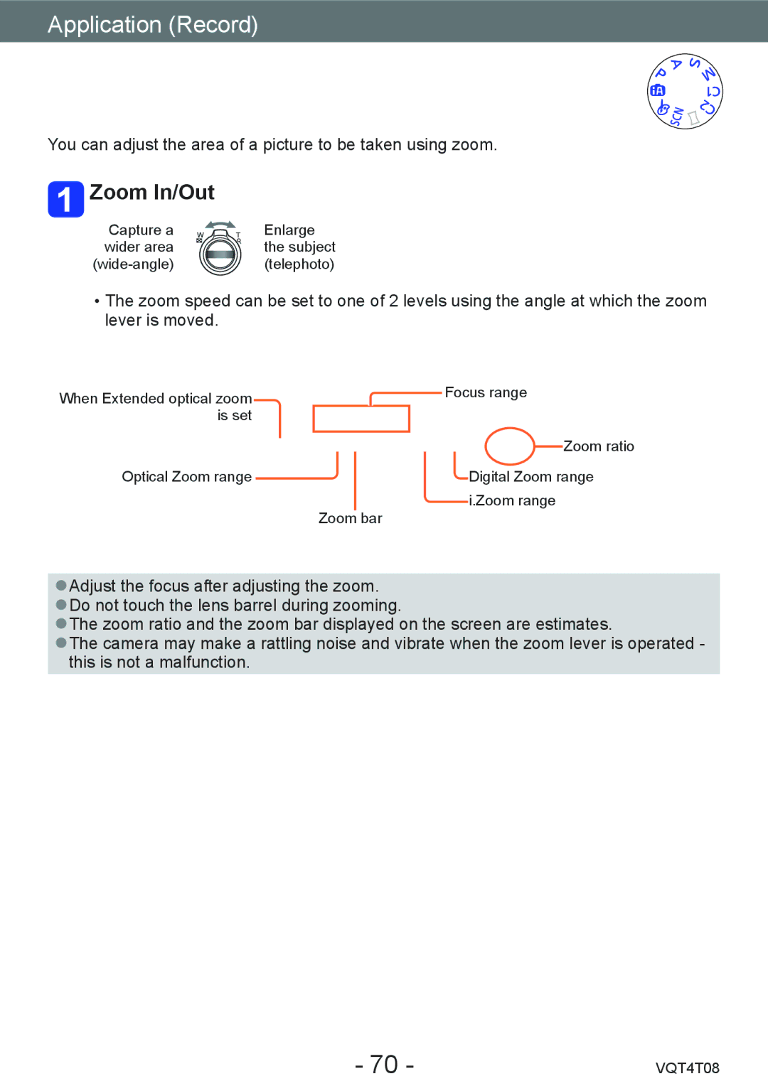 Panasonic DMC-ZS30, DMC-ZS27 owner manual Using Zoom, Zoom In/Out 