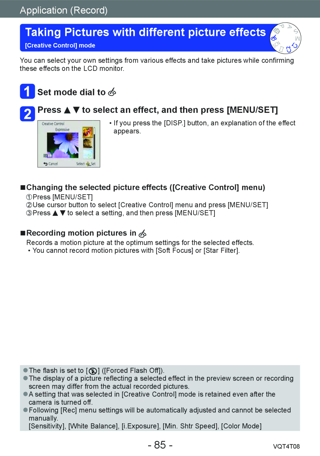 Panasonic DMC-ZS27, DMC-ZS30 owner manual Taking Pictures with different picture effects 