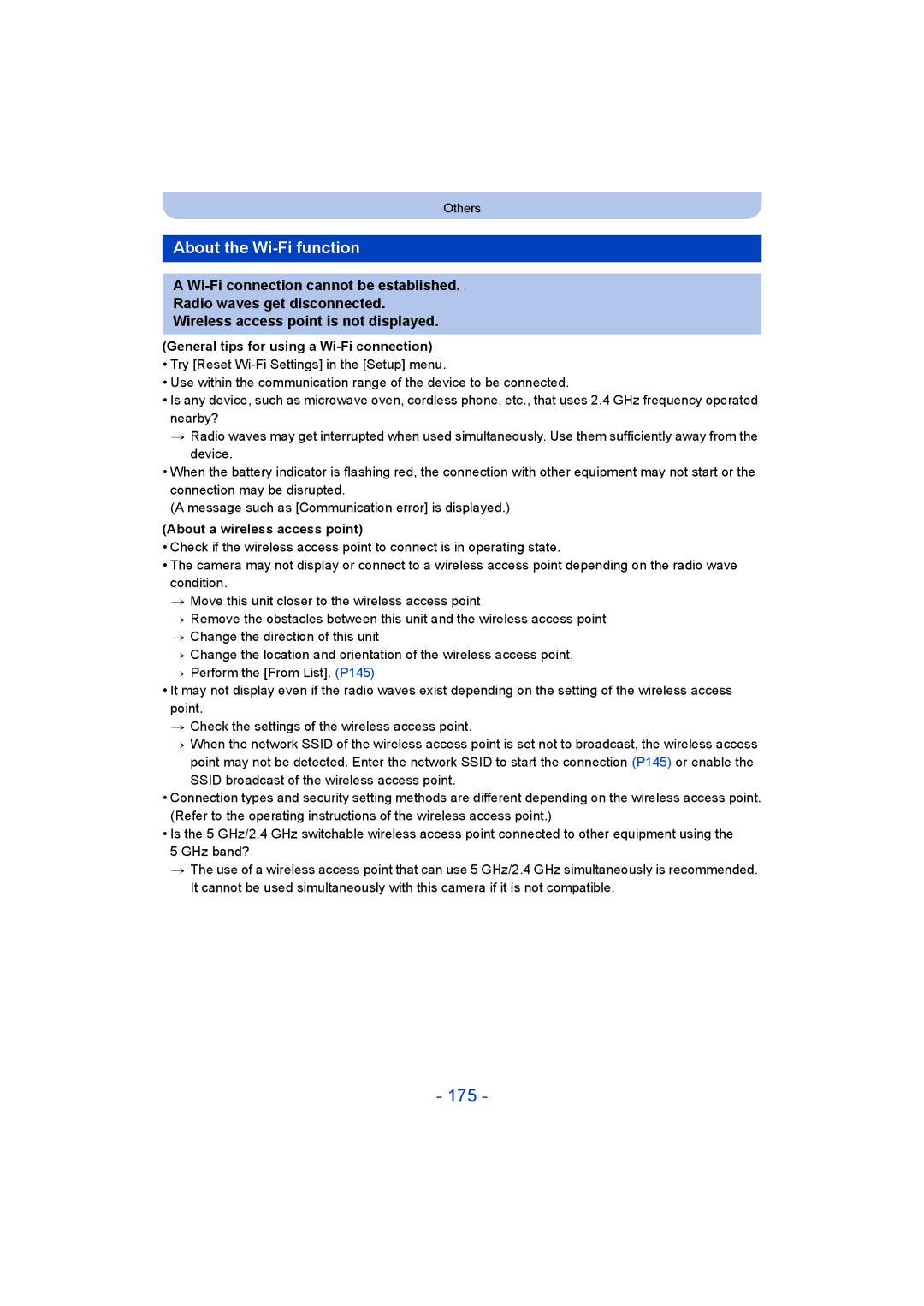 Panasonic DMC-ZS35 175, About the Wi-Fi function, General tips for using a Wi-Fi connection, About a wireless access point 