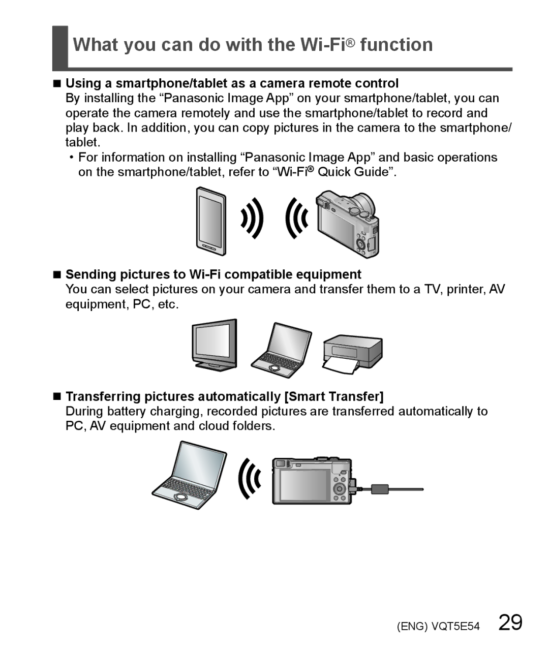 Panasonic DMC-ZS40 What you can do with the Wi-Fifunction, Using a smartphone/tablet as a camera remote control 