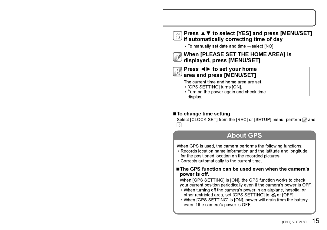 Panasonic DMCZS7S, DMC-ZS7, DMCZS7K, DMCZS7A operating instructions About GPS 