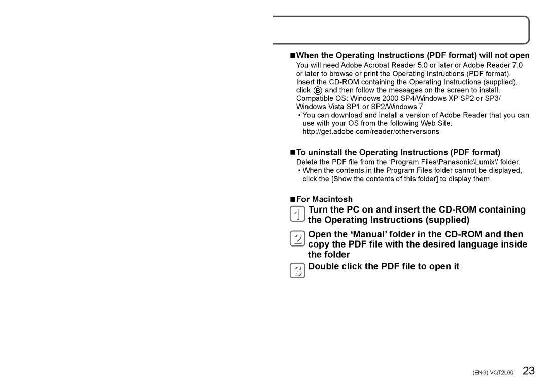 Panasonic DMCZS7S, DMC-ZS7, DMCZS7K, DMCZS7A operating instructions For Macintosh 