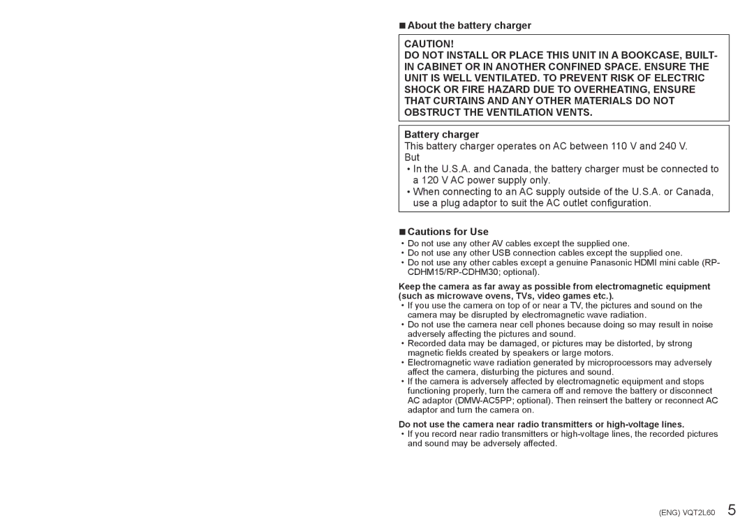 Panasonic DMCZS7K, DMC-ZS7, DMCZS7A, DMCZS7S operating instructions About the battery charger, Battery charger 