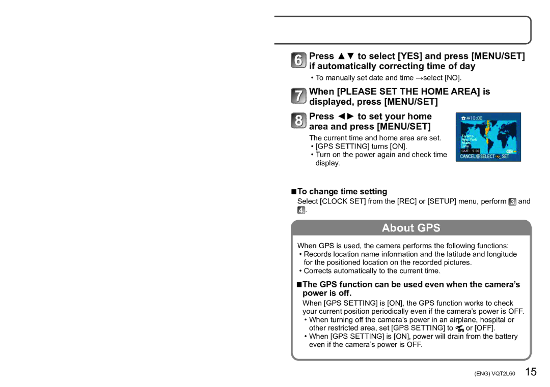 Panasonic DMC-ZS7 operating instructions About GPS 