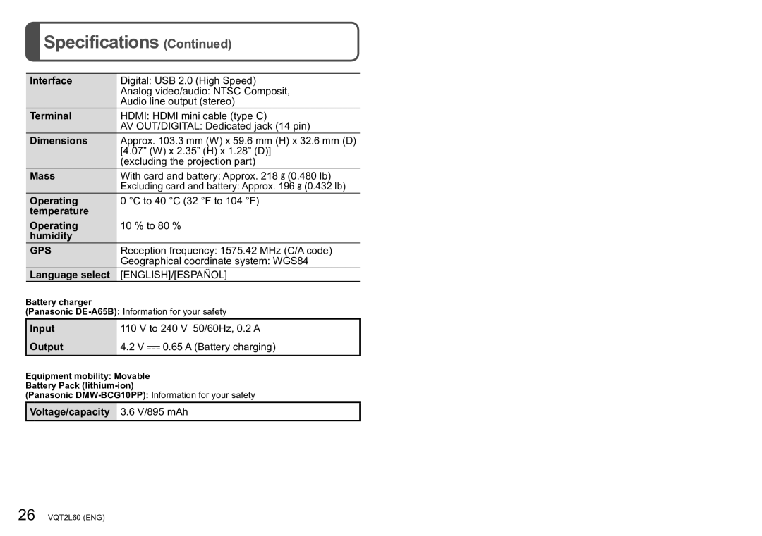 Panasonic DMC-ZS7 operating instructions Gps 