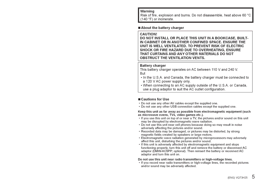 Panasonic DMCSZ8K, DMC-ZS9, DMC-ZS8 owner manual About the battery charger, Battery charger 