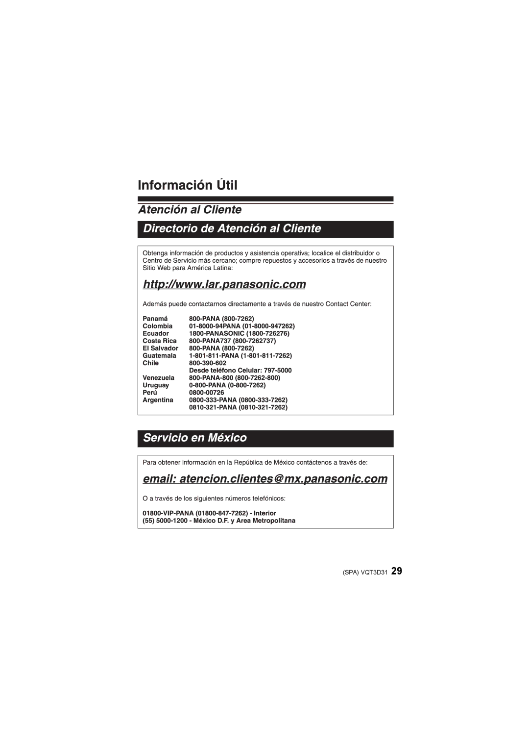 Panasonic DMCFH2P, DMCFH2K manual SPA VQT3D31 