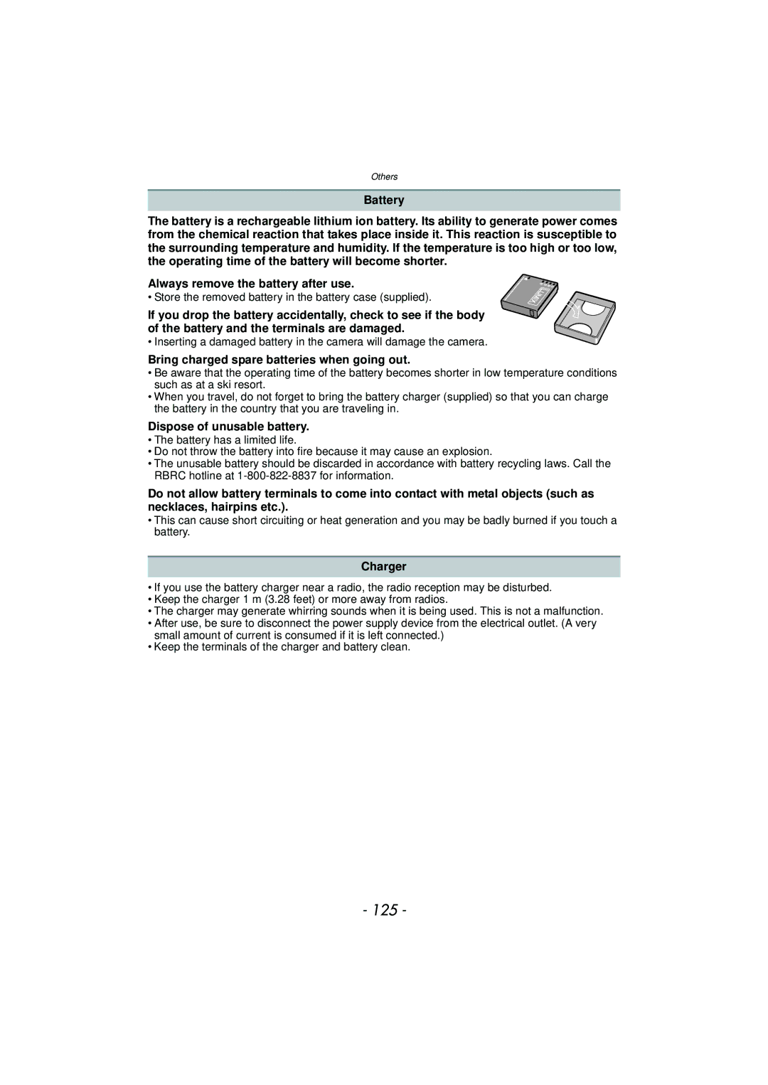 Panasonic DMCFH3K, DMCFH3S, DMCFH3R, DMCFP3S, DMCFP3AB, DMCFP3R, DMCFH1S, DMCFH3P, DMCFH1K, DMCFP3K operating instructions 125 