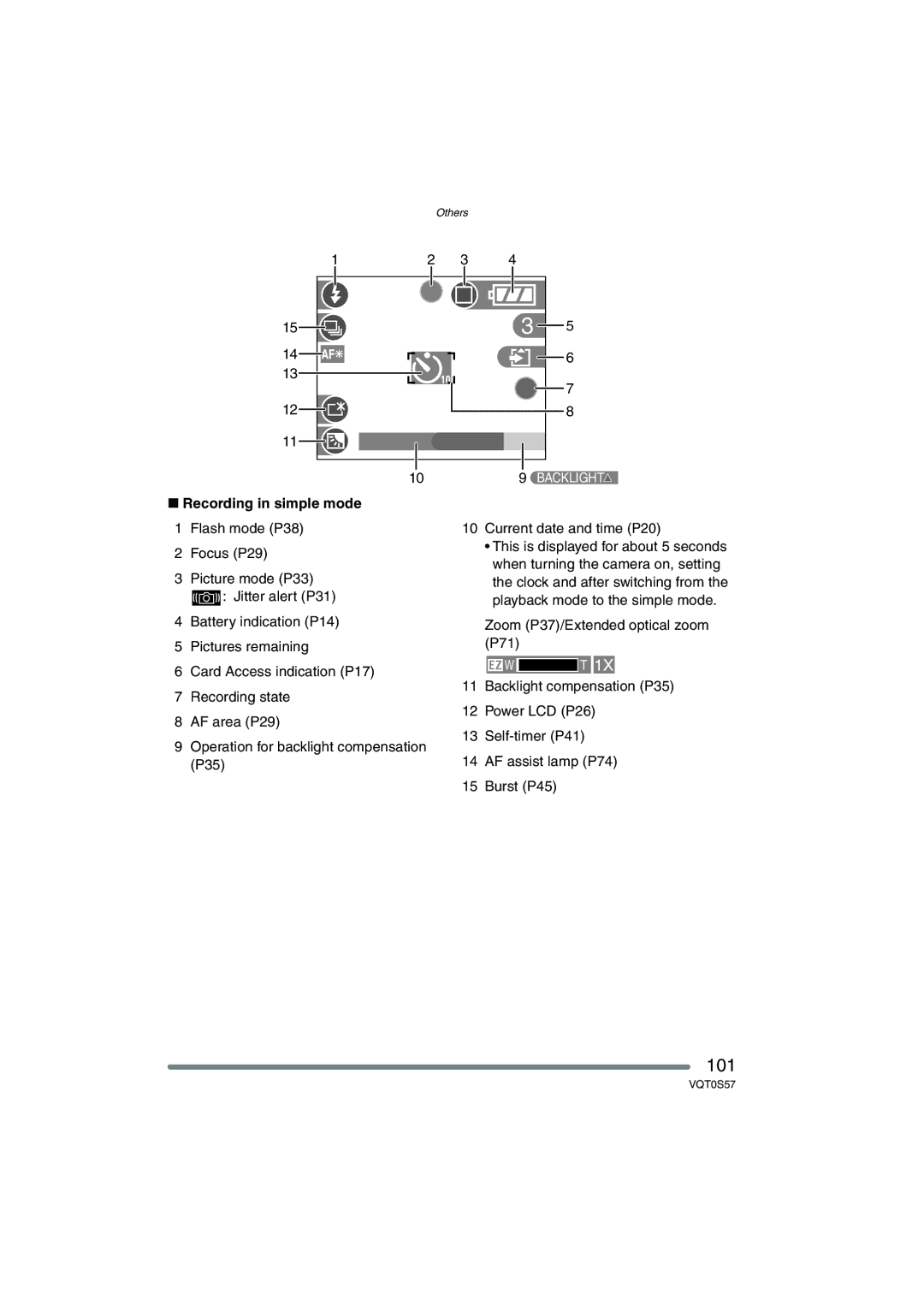 Panasonic DMC-FX9PP, DMCFX9K, DMCFX9S operating instructions 101, Recording in simple mode 