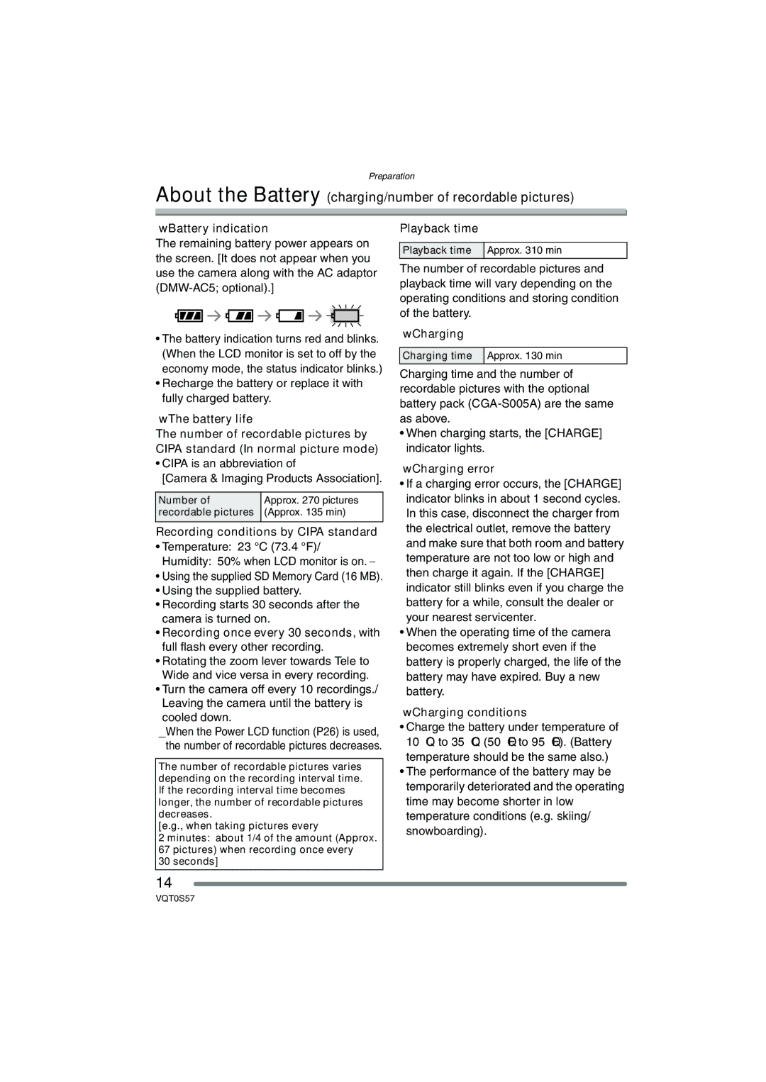 Panasonic DMC-FX9PP, DMCFX9K, DMCFX9S operating instructions About the Battery charging/number of recordable pictures 