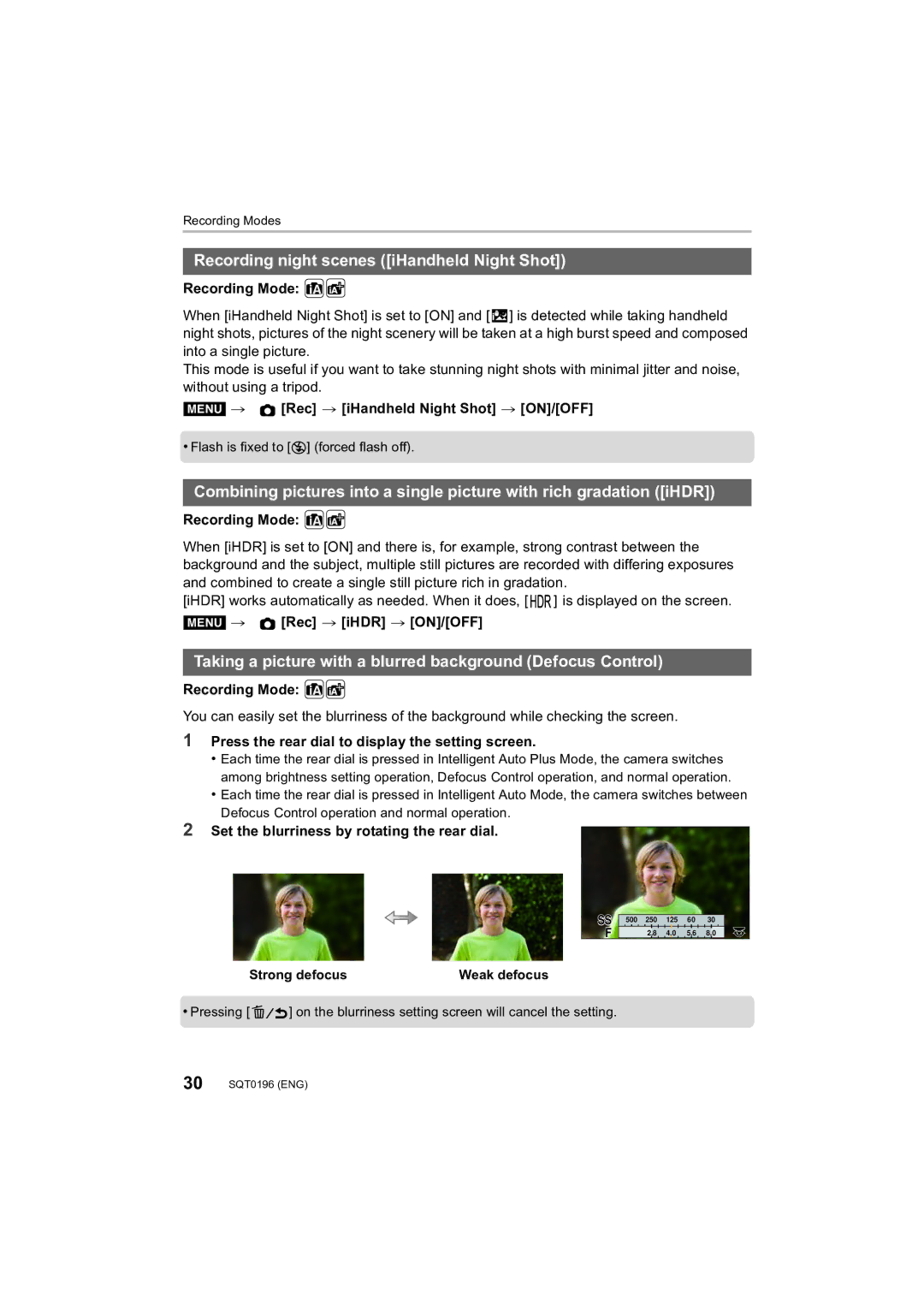 Panasonic DMCFZ1000 owner manual Recording night scenes iHandheld Night Shot 