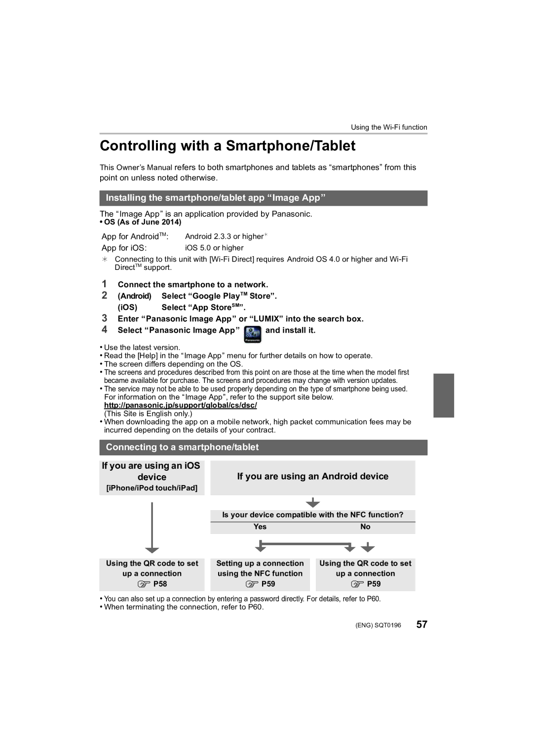 Panasonic DMCFZ1000 owner manual Controlling with a Smartphone/Tablet, Installing the smartphone/tablet app Image App 