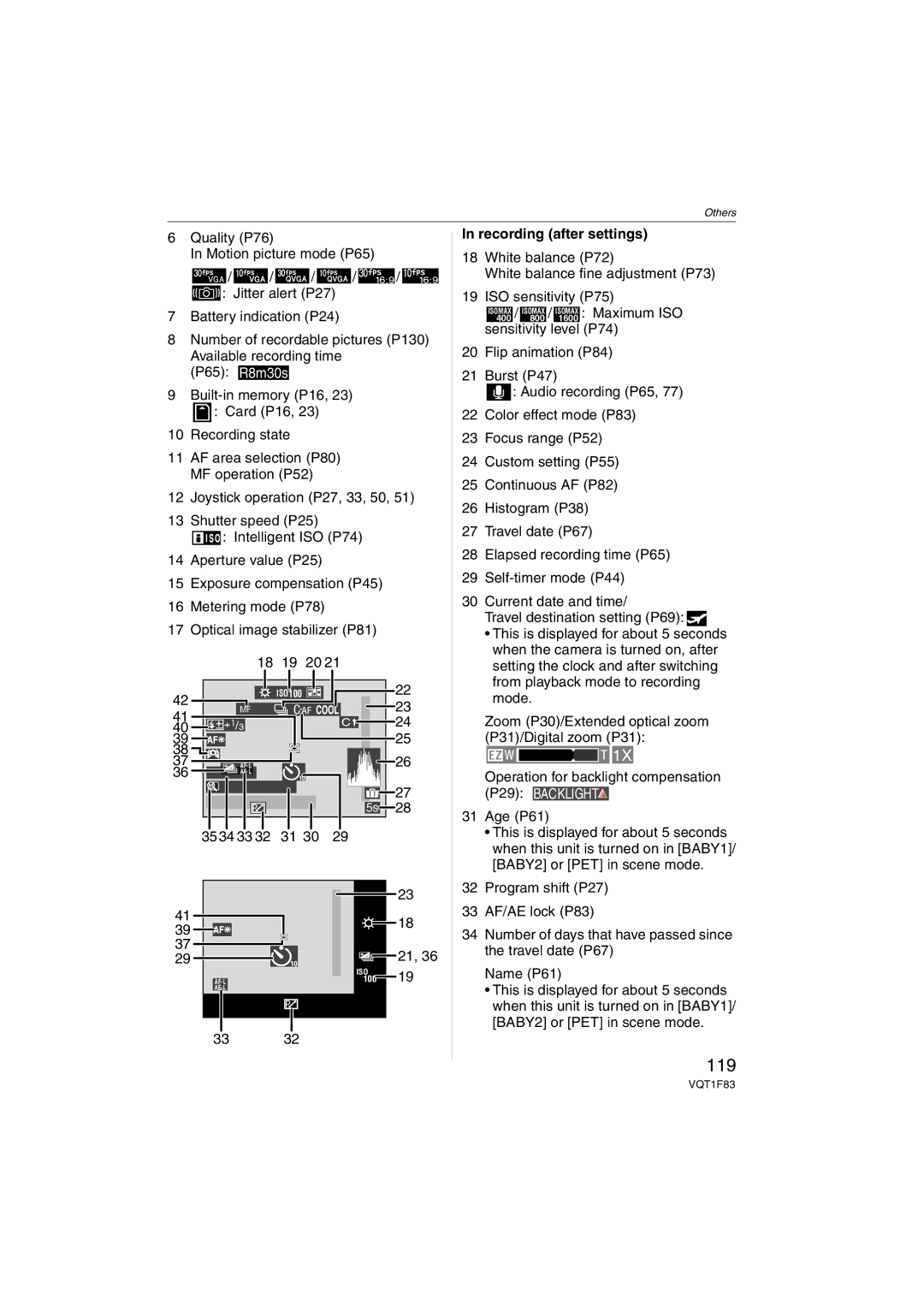 Panasonic DMCFZ18K operating instructions 119, Recording after settings 