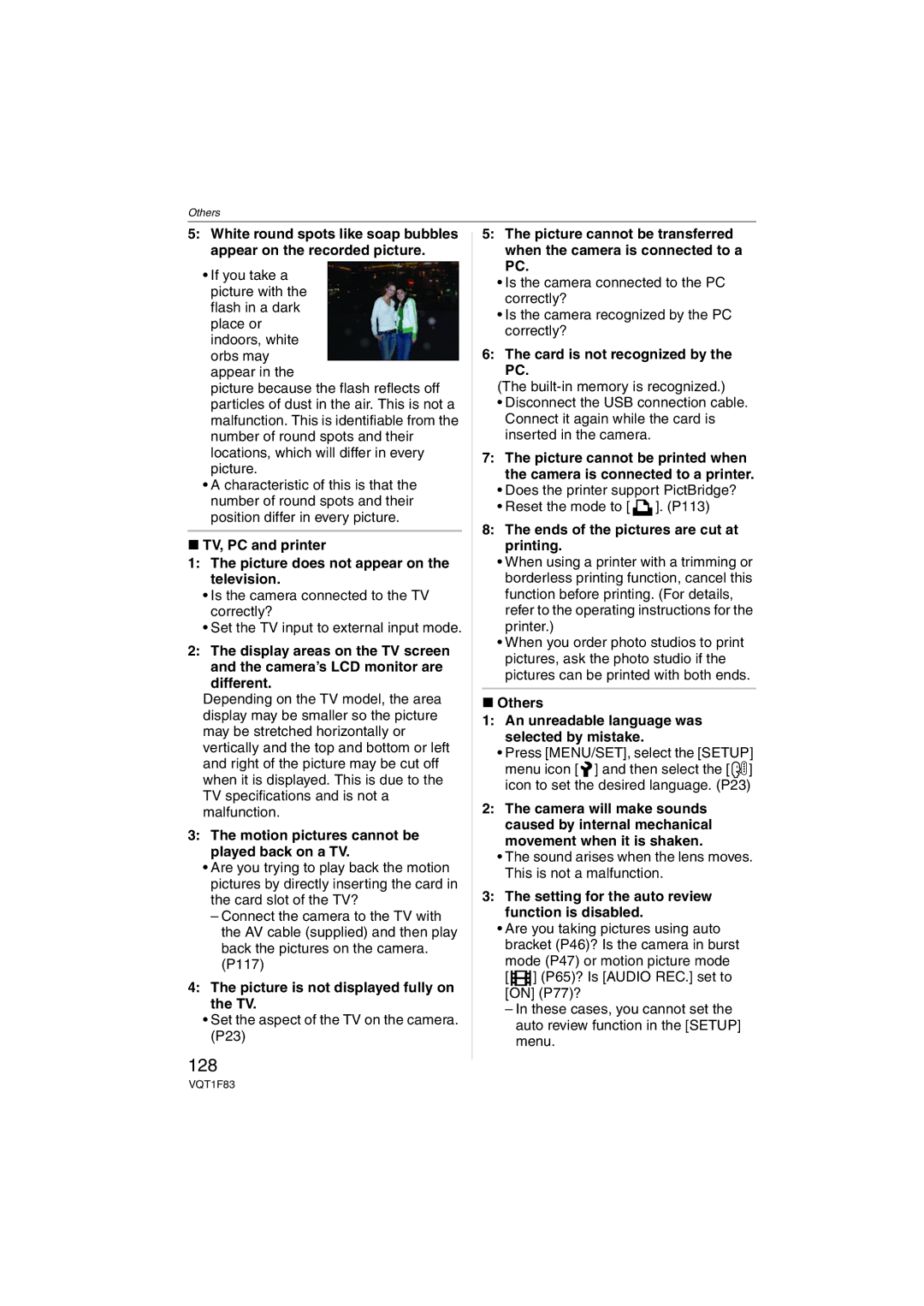 Panasonic DMCFZ18K operating instructions 128 