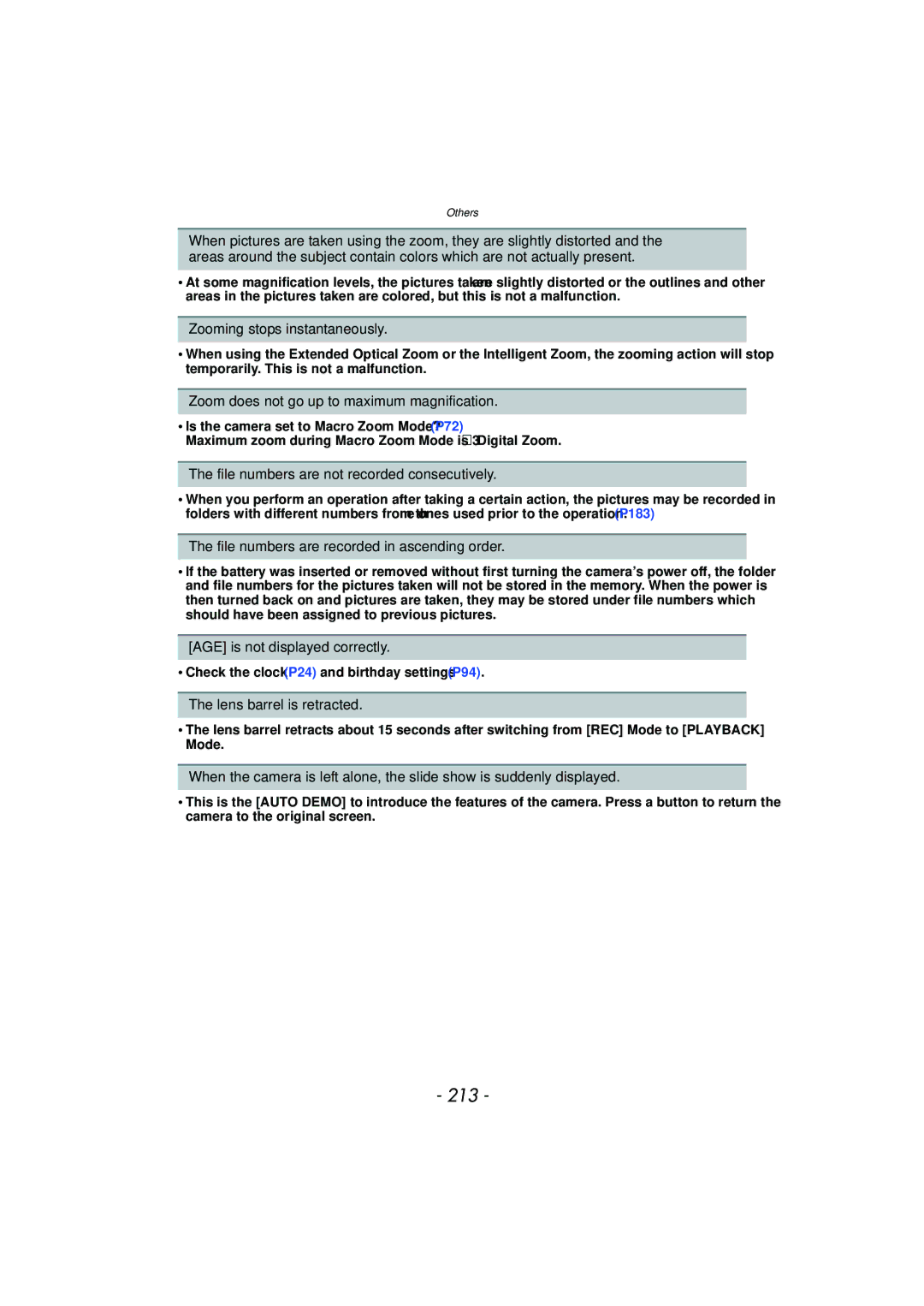 Panasonic VQT2Y96, DMCFZ40K operating instructions 213 