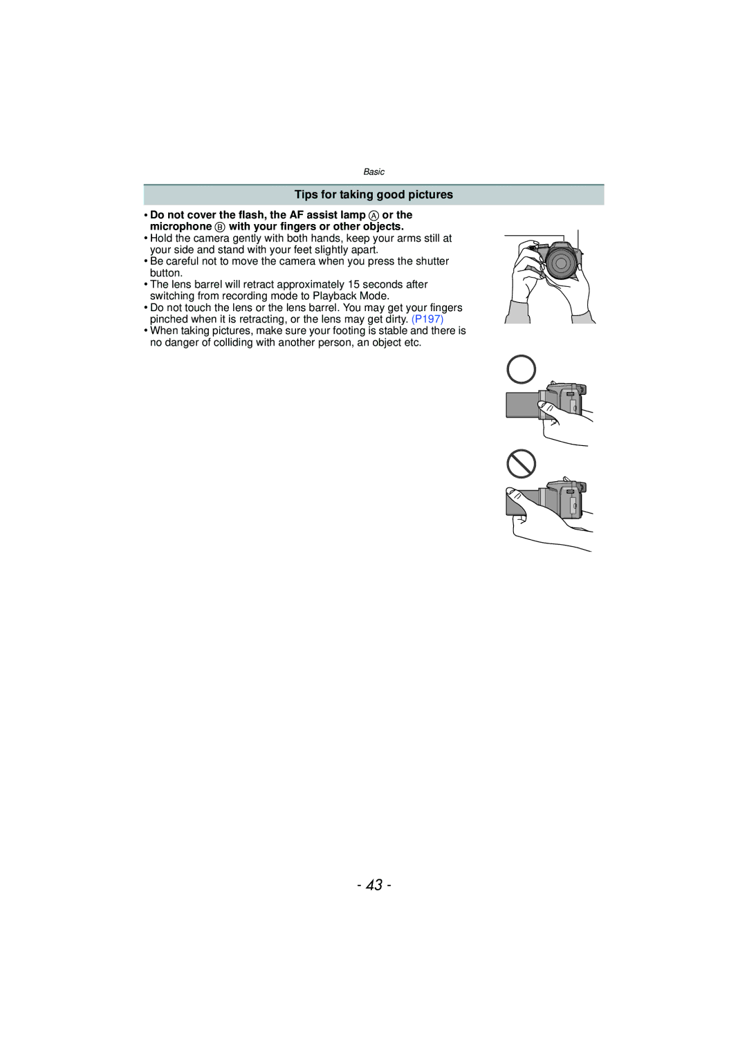 Panasonic VQT2Y96, DMCFZ40K operating instructions Tips for taking good pictures 