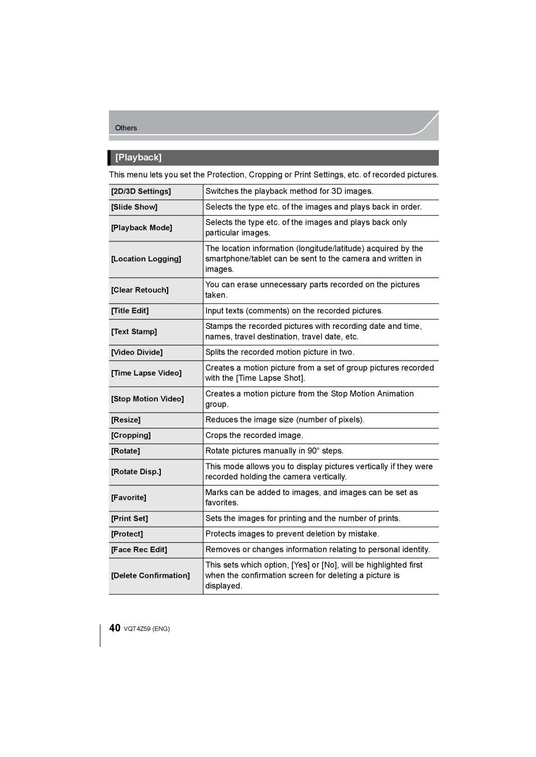 Panasonic DMC-G6K, DMCG6KK owner manual Playback 