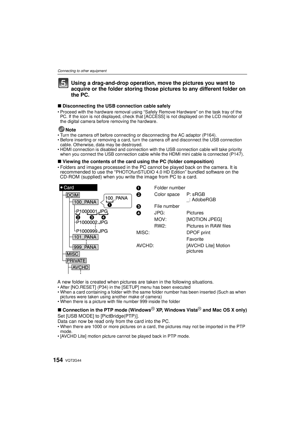 Panasonic DMCGF1KK, DMCGF1CK, DMC-GF1C operating instructions Disconnecting the USB connection cable safely 