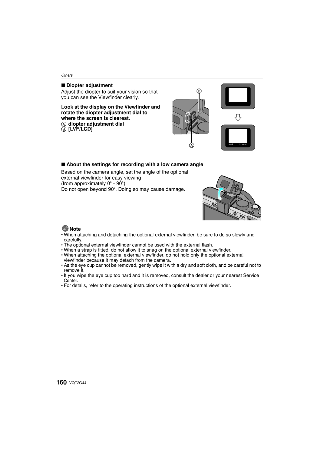 Panasonic DMCGF1KK, DMCGF1CK, DMC-GF1C operating instructions Diopter adjustment 