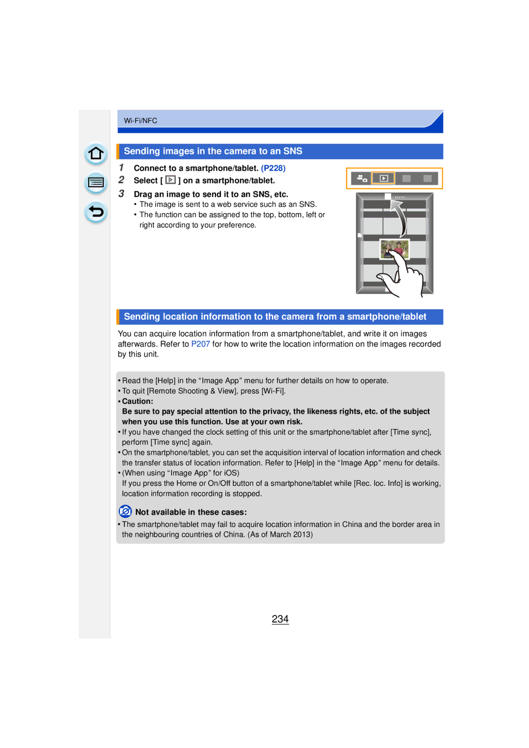 Panasonic DMCGF6KK owner manual 234, Sending images in the camera to an SNS 