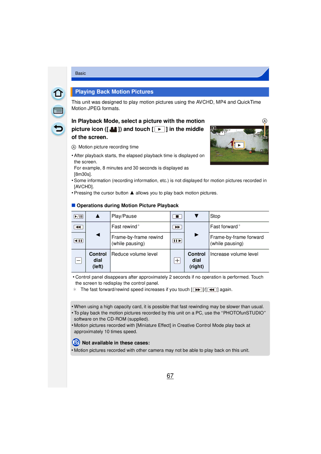 Panasonic DMCGF6KK owner manual Playing Back Motion Pictures, Operations during Motion Picture Playback, While pausing 