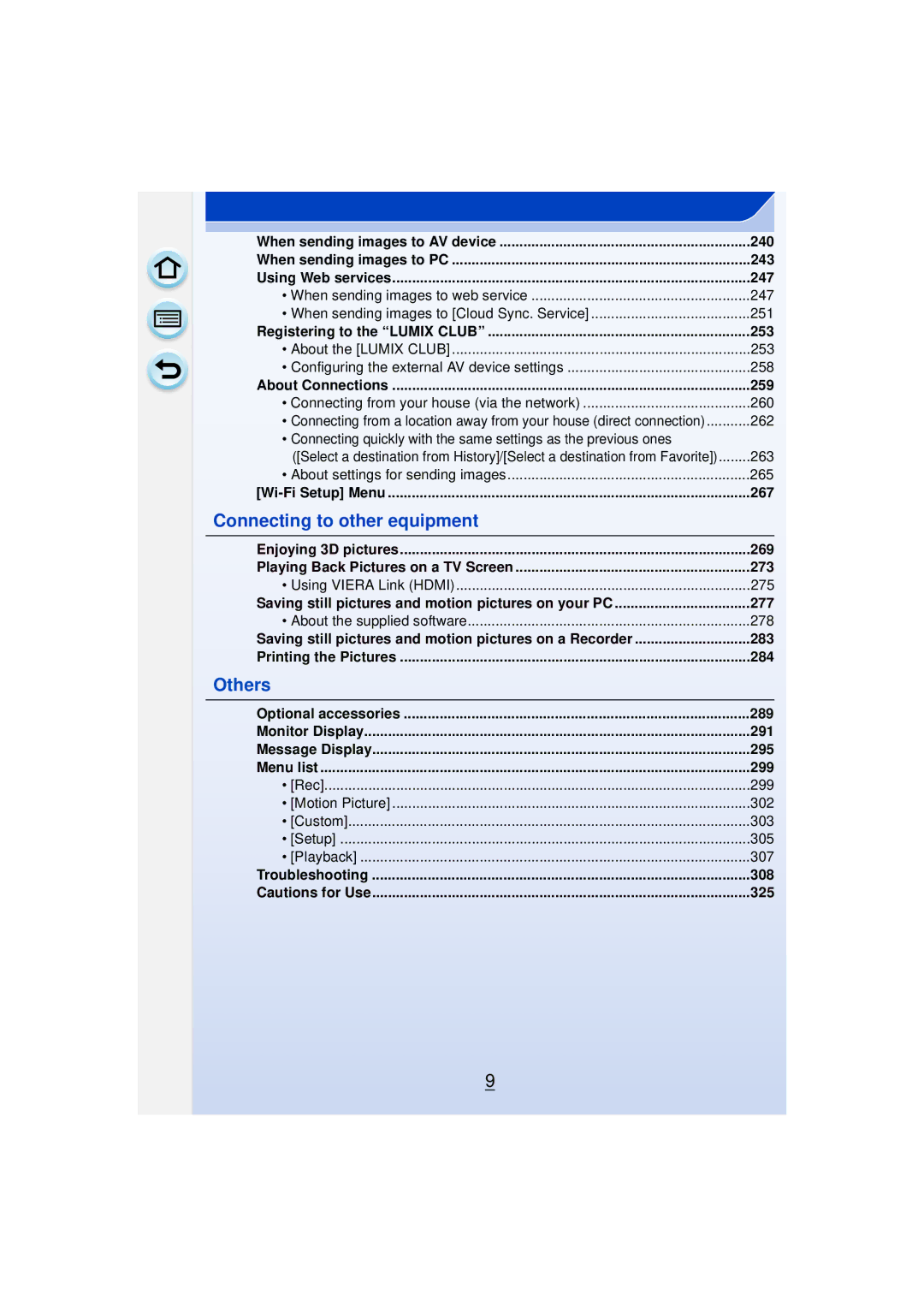 Panasonic DMCGF6KK owner manual Connecting to other equipment 