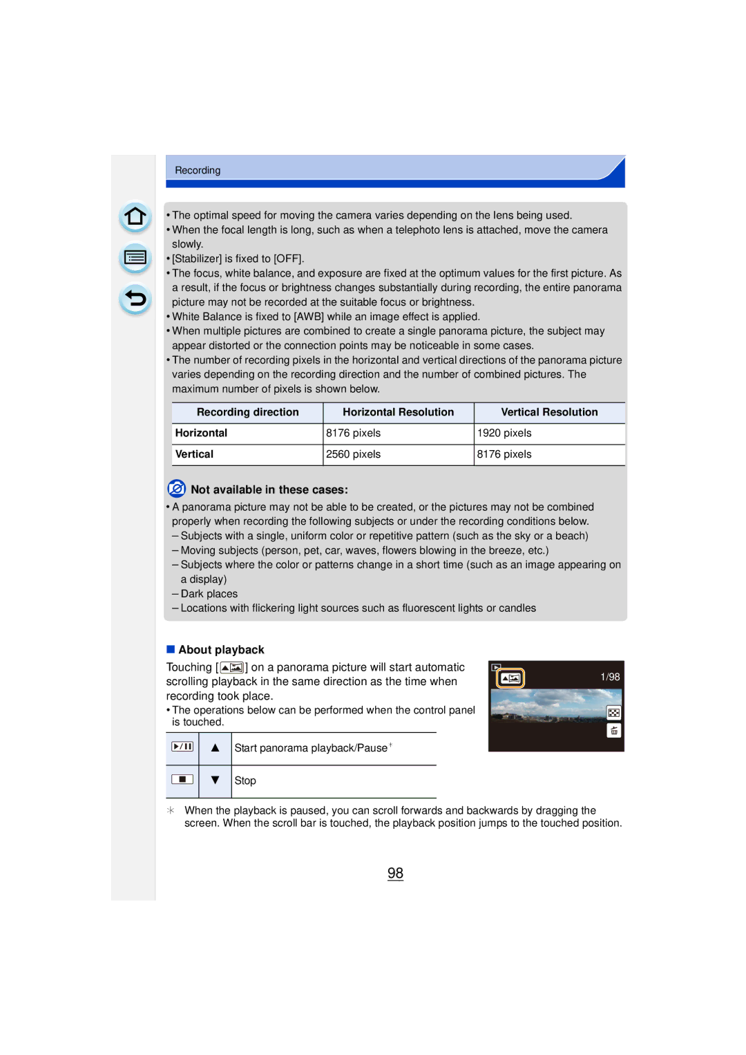 Panasonic DMCGF6KK owner manual Not available in these cases, About playback 