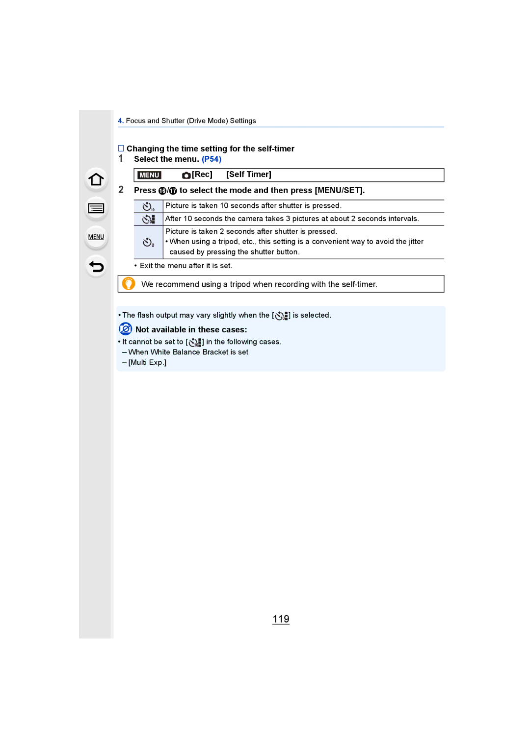 Panasonic DMCGH4YAGH, DMCGH4KBODY owner manual 119 