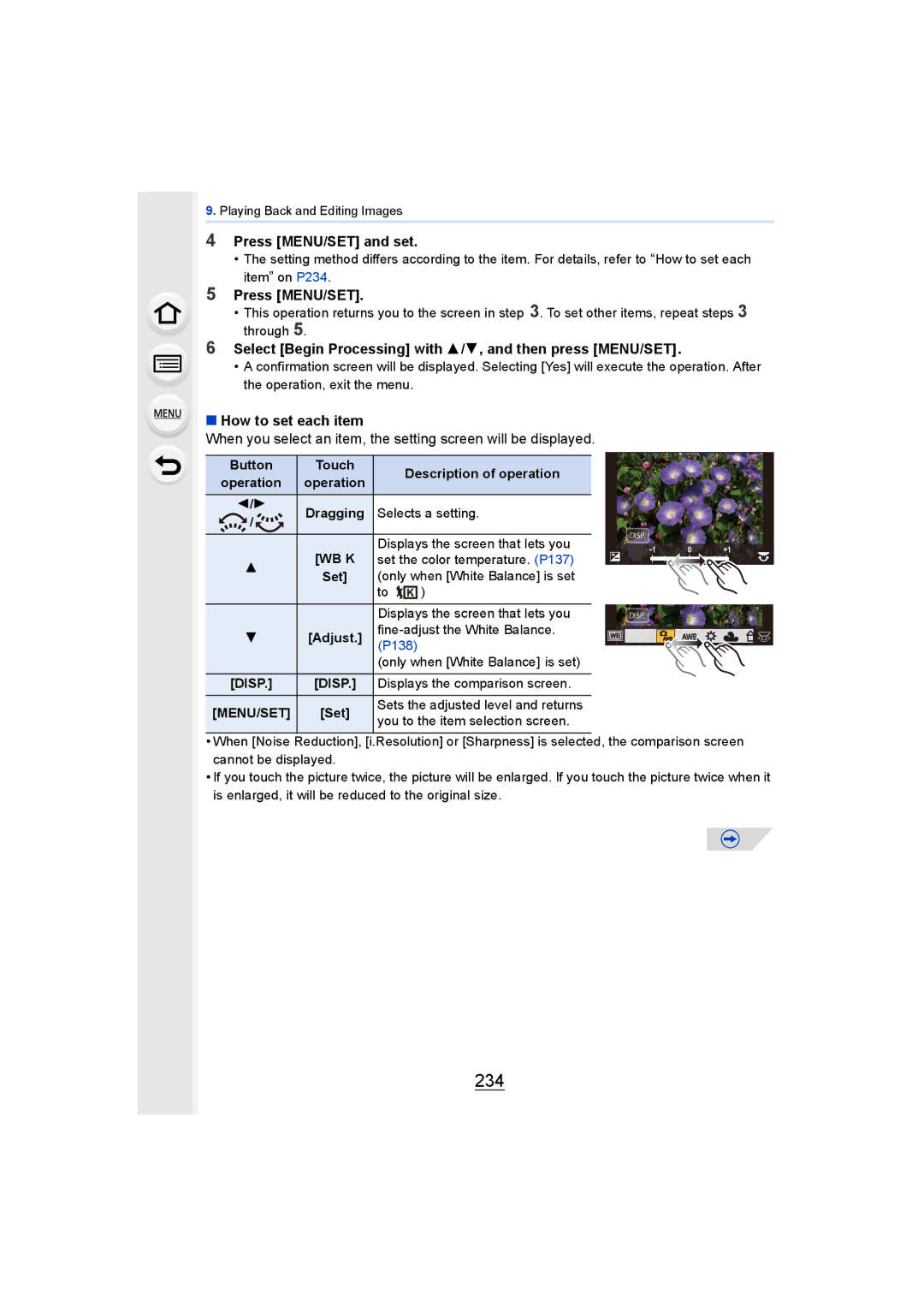 Panasonic DMCGH4KBODY, DMCGH4YAGH 234, Press MENU/SET and set, Select Begin Processing with 3/4, and then press MENU/SET 