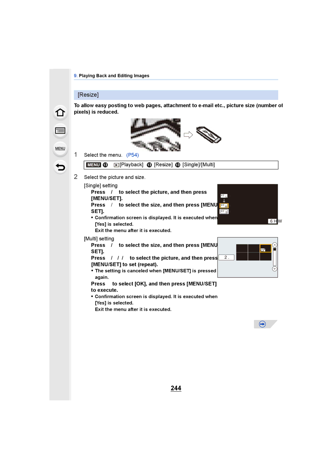 Panasonic DMCGH4KBODY, DMCGH4YAGH owner manual 244, Resize 