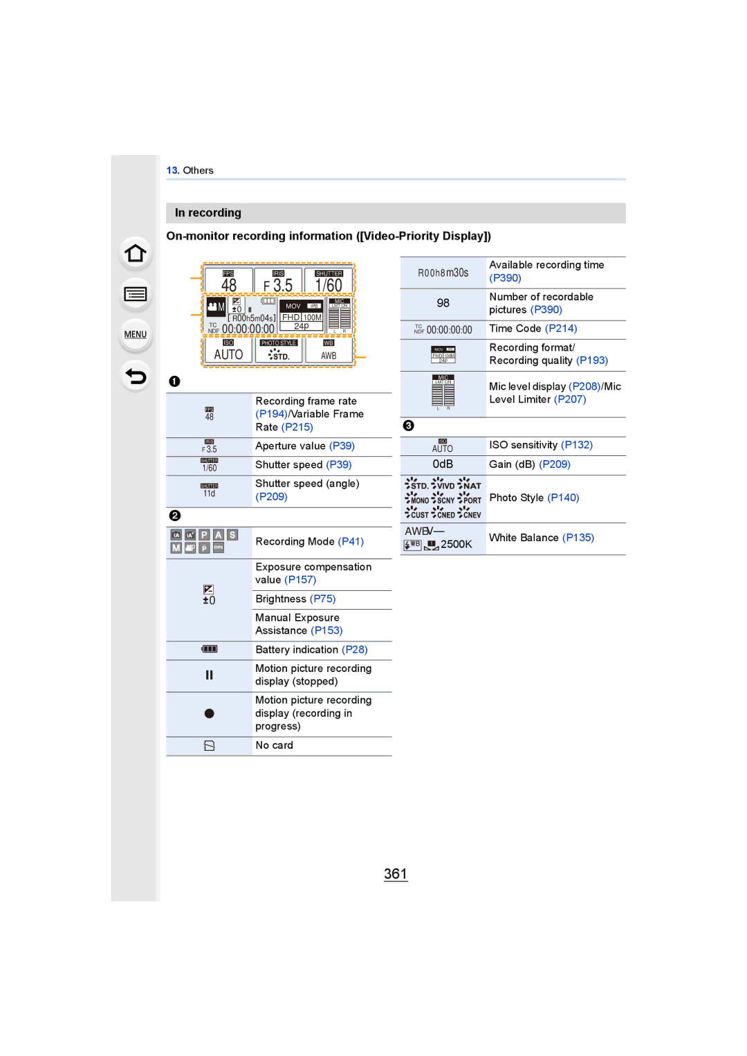 Panasonic DMCGH4YAGH, DMCGH4KBODY owner manual 361, NDF 00 00 00 