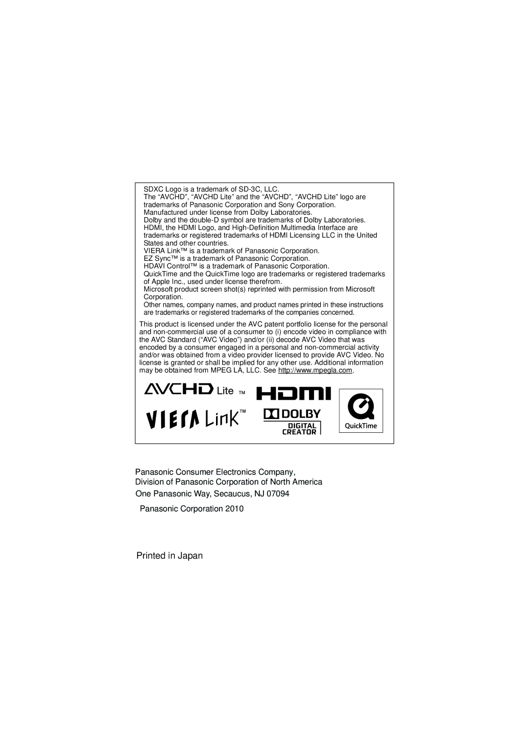 Panasonic DMC-LX5, DMCLX5K, VQT2W83 operating instructions 