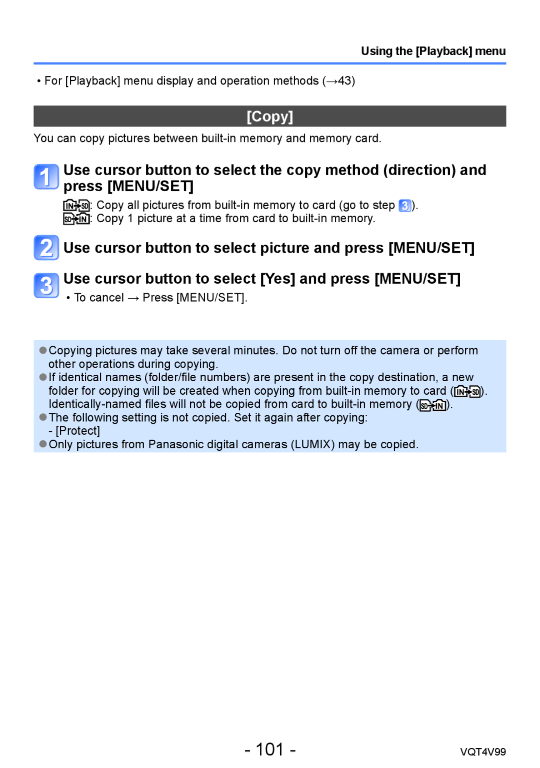 Panasonic VQT4V99, DMCLZ30K owner manual 101, Copy 