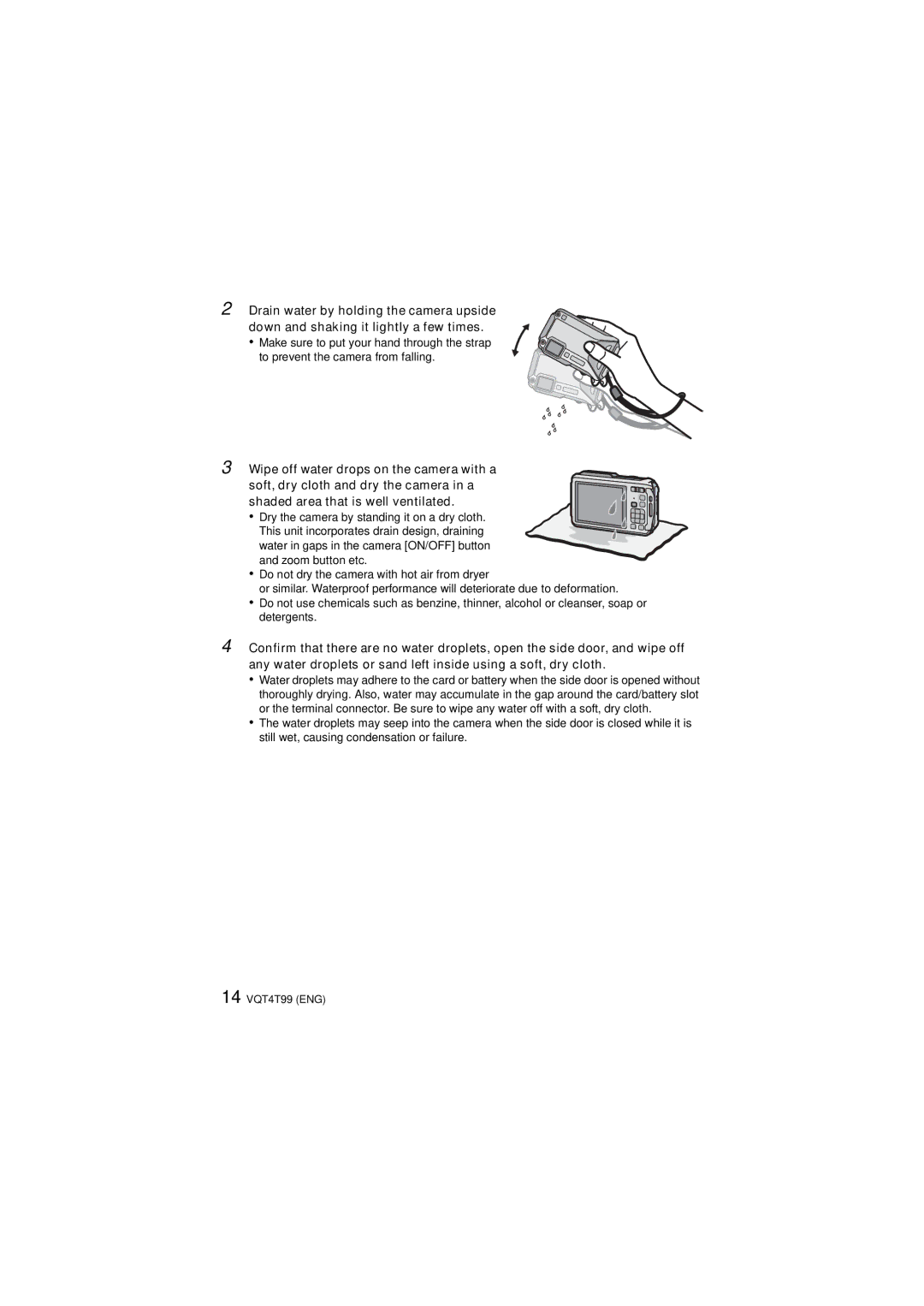 Panasonic DMCTS5S, DMCTS25A, F0113YS0, DMCTS5A, DMCTS5D, DMCTS5K, DMC-TS5K owner manual 14 VQT4T99 ENG 