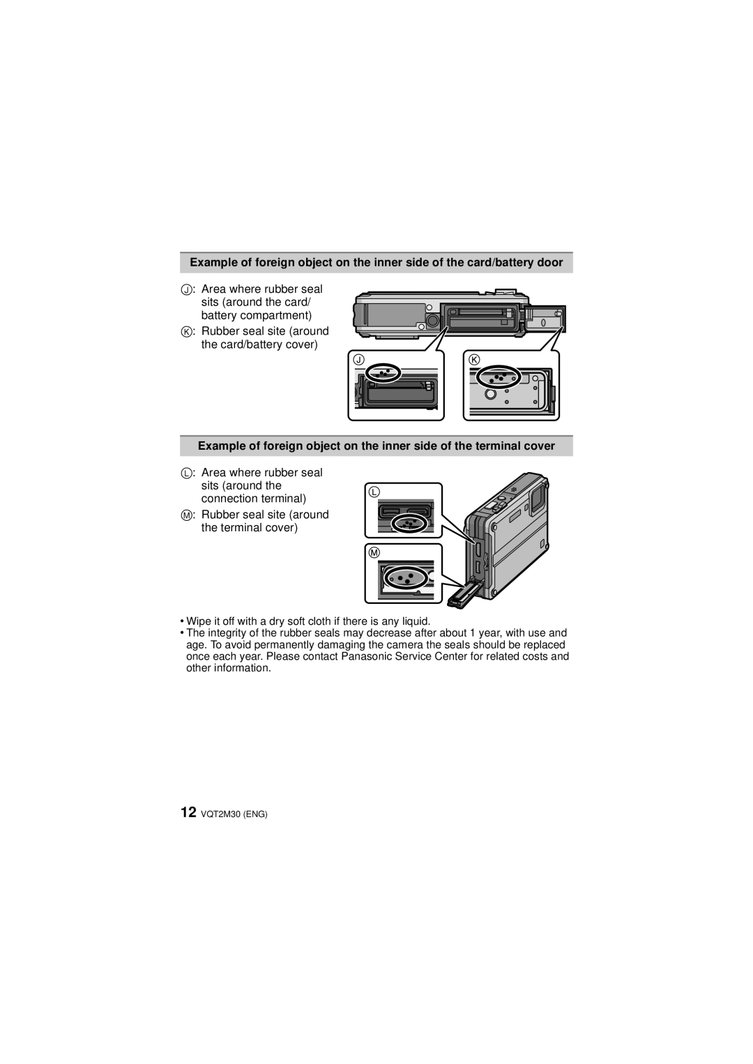 Panasonic DMCTS2S, DMCTS2D, DMCTS2A, DMC-TS2 operating instructions 12 VQT2M30 ENG 